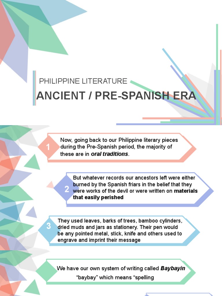 Pre-Colonial Philippine Literature | PDF | Tagalog Language