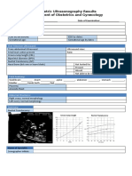 Obstetric Ultrasonography Results Department of Obstetrics and Gynecology