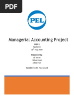 Managerial Accouting Final Project - Group 1 - Section B - PEL