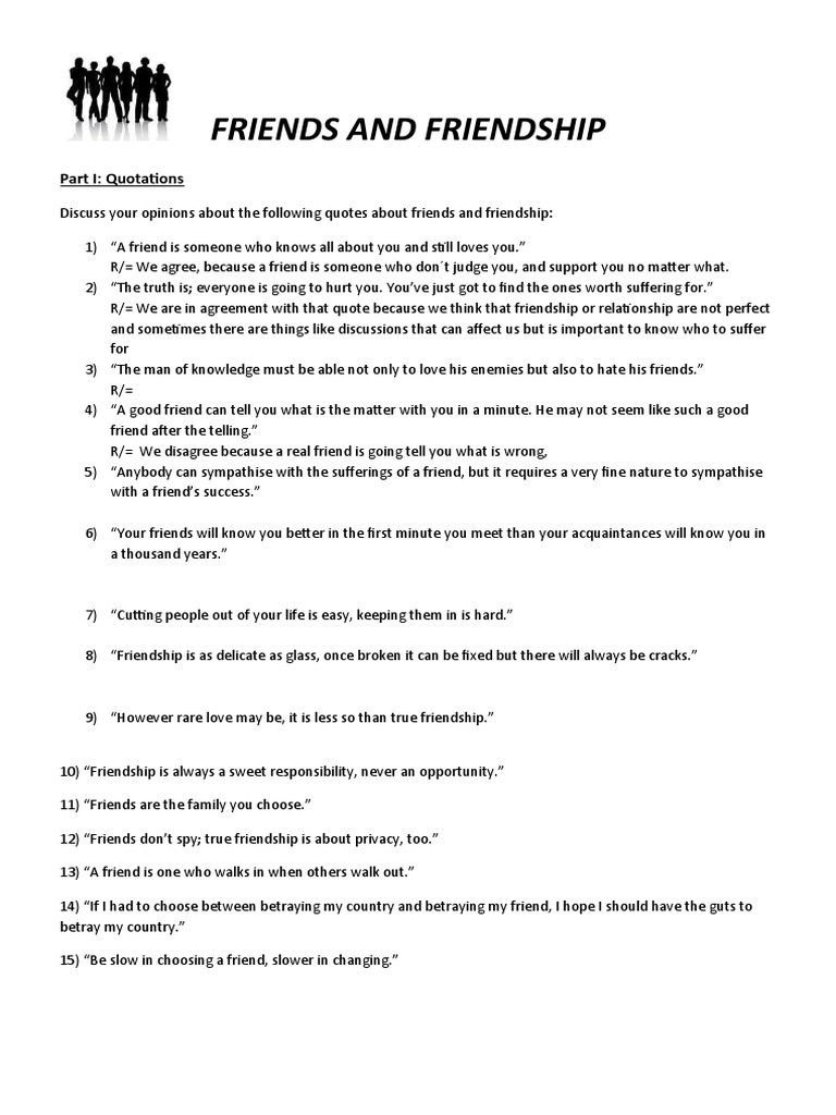 Exploring Friendship Topics and Quotes | PDF | Friendship