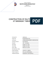 Construction of Multi-Purpose Building at Barangay Tabunan, Cebu City