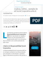 Telefónica, Mercadona, Inditex... Ejemplos de Responsabilidad Social Corporativa Ante El Coronavirus