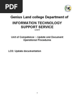 Genius Land College Department of Information Technology Support Service