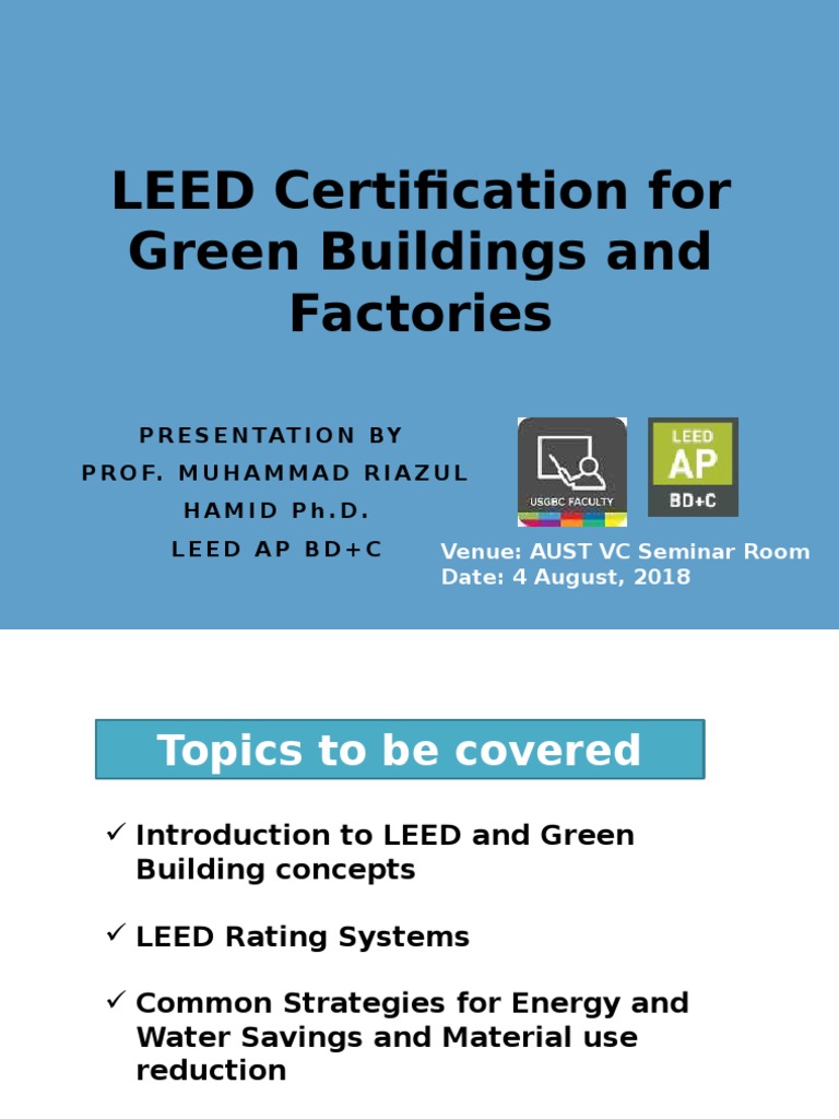 LEED Certification for Green Buildings | PDF | Leadership In Energy And ...