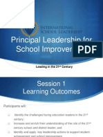 Principal Leadership For School Improvement