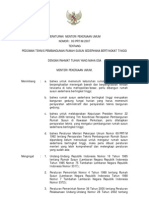 Permenpu05-2007 Pedoman Teknis Pembangunan Rusun Sederhana Bertingkat Tinggi