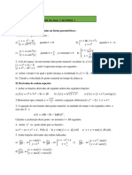 EXERCICIOS DE CÁLCULO DIFERENCIAL E INTEGRAL