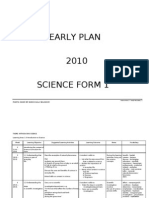 Yearly Plan 2010 Science Form 1: 1 Panitia Sains SM Sains Kuala Selangor