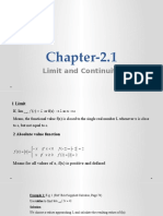 Chapter-2.1: Limit and Continuity