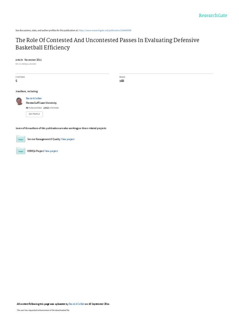 The Role of Contested and Uncontested Passes in Ev PDF | PDF | Business ...