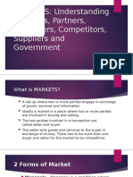 MARKETS: Understanding Investors, Partners, Customers, Competitors, Suppliers and Government