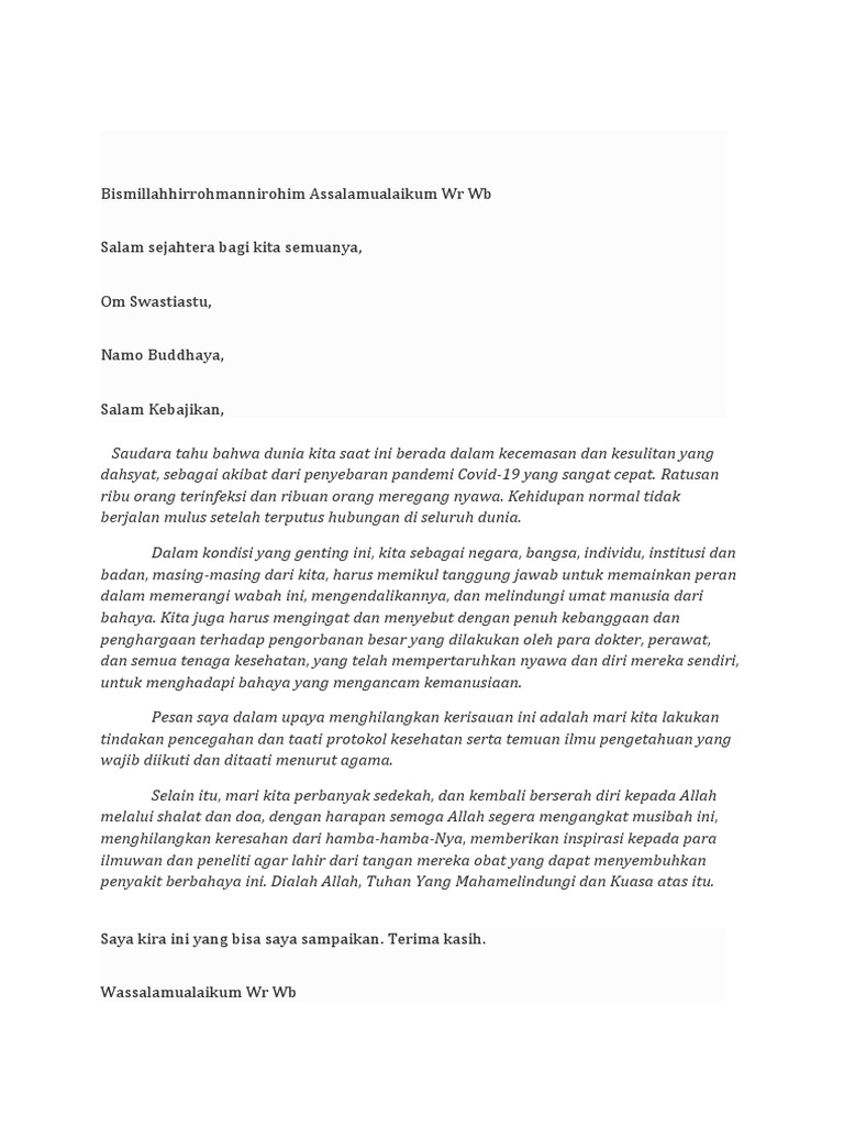 Pidato Persuasif Tentang Corona PDF