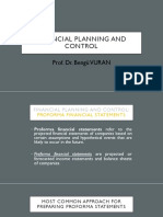 Financial Planning and Control: Proforma Statements