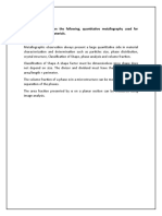 Question 1: (3 PT.) Write Short Notes On The Following Quantitative Metallography Used For Characterization of Materials