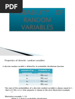 Probability of Random Variables