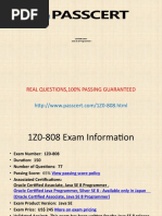 Real Questions, 100% Passing Guaranteed: 1Z0-808 Exam: Java SE 8 Programmer I