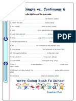 Present Simple vs. Continuous 6: Fill in The Blanks Using The Right Forms of The Given Verbs