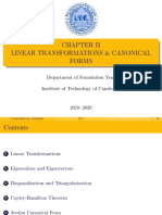 Linear Transformations & Canonical Forms