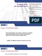 Supply and Market Equilibrium: Supply in Product/Output Markets