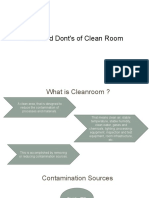 Cleanroom essentials: Do's and don'ts for contamination control