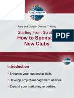 Starting From Scratch: How To Sponsor New Clubs