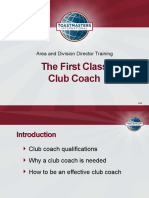 The First Class Club Coach: Area and Division Director Training