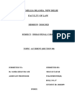 Jamia Millia Islamia, New Delhi Faculty of Law: Subject: Indian Penal Code Ii