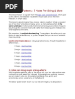 3-Notes Per String Major Scale Patterns