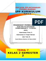 RPP Kelas 2 Tema 7 ST 3 Lembar