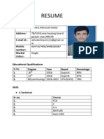 Resume for Ashutosh Mishra