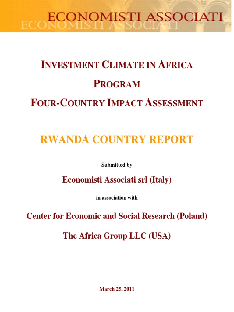 Rwanda Investment Climate Reform Report | PDF | Rwanda | Wealth