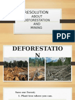 Resolution: About Deforestation AND Mining