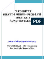 Servet-İ Fünun-Fecr-İ Ati̇ Edebi̇yati Konu Testleri̇ PDF