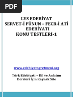 Servet-İ Fünun-Fecr-İ Ati̇ Edebi̇yati Konu Testleri̇ PDF