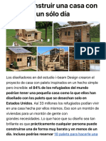 Cómo Construir Una Casa Con Palets en Un Sólo Día