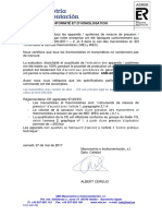 A Certificat de Conformite Homologation Ce FR C