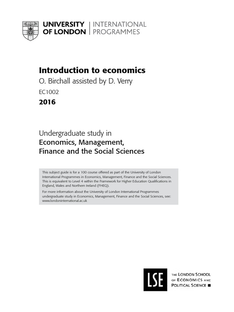 Introduction To Economics PDF | PDF | Long Run And Short Run | Monopoly