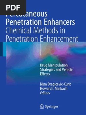 Percutaneous Penetration Enhancers Chemical Methods In Penetrati 2015 Epidermis Biology