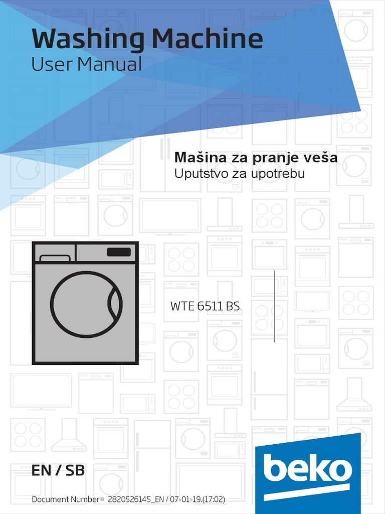 Beko WTE 6511 BS User Manual | PDF | Washing Machine | Laundry