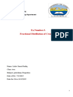 Ex - Number.5. Fractional Distillation of Crude Oil