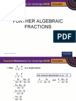 Further Algebraic Fractions