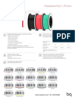 Filamento Pla BQ Ficha Tecnica
