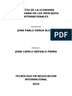 Efectos de La Economía Colombiana en Los Mercados Internacionales