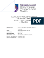 Faculty of Applied Sciences Laboratory Report Analytical Chemistry (CHM421)