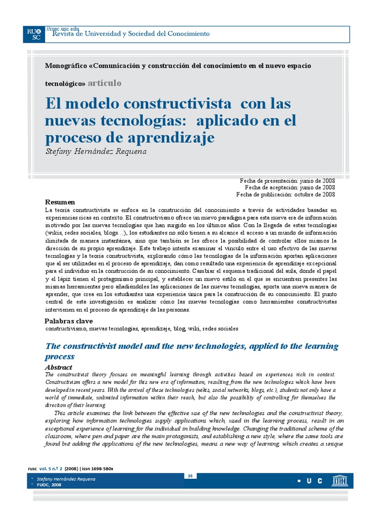 El Modelo Constructivista | Descargar gratis PDF | Constructivismo ...