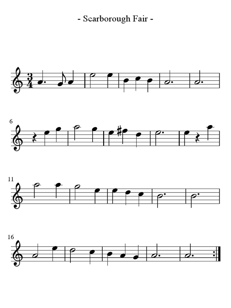 Scarborough Fair Pdf Pdf