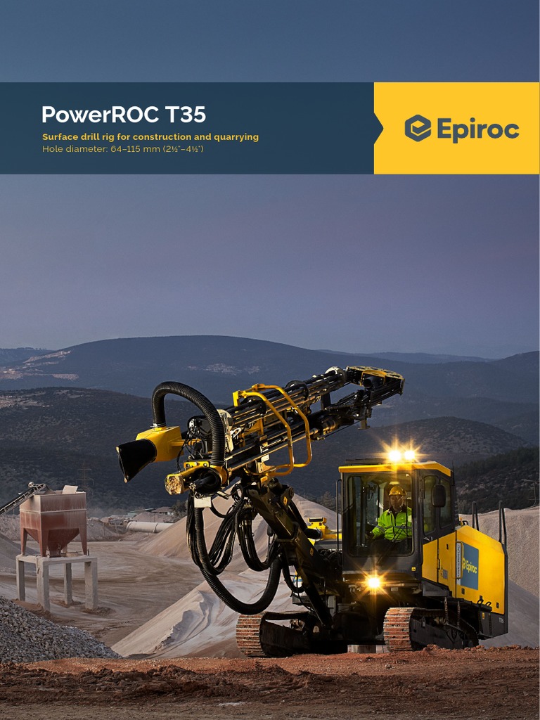 Powerroc T35: Surface Drill Rig For Construction and Quarrying | PDF ...