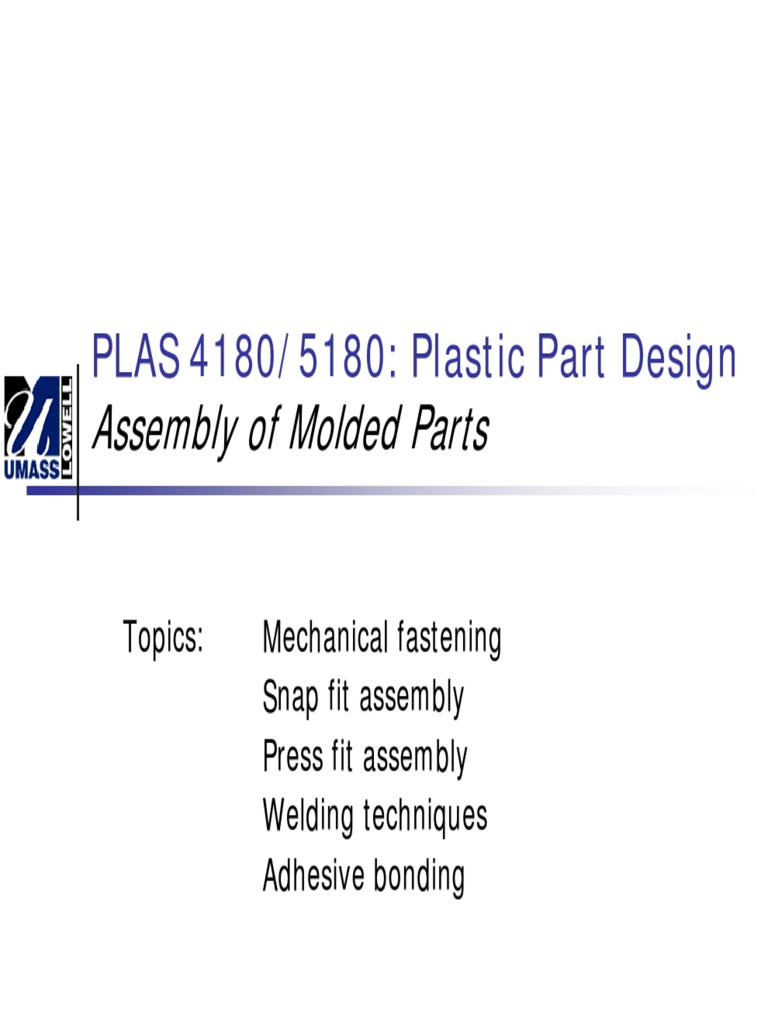Plastic Part Assembly Techniques | PDF | Adhesive | Welding