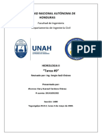 Universidad Nacional Autónoma de Honduras - Hidrología II - Tarea #9