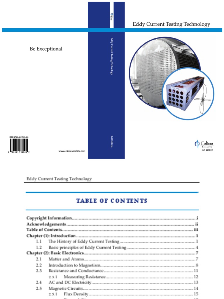Eddy Current Testing Technology - 1st Edition - Sample | PDF | Inductor ...